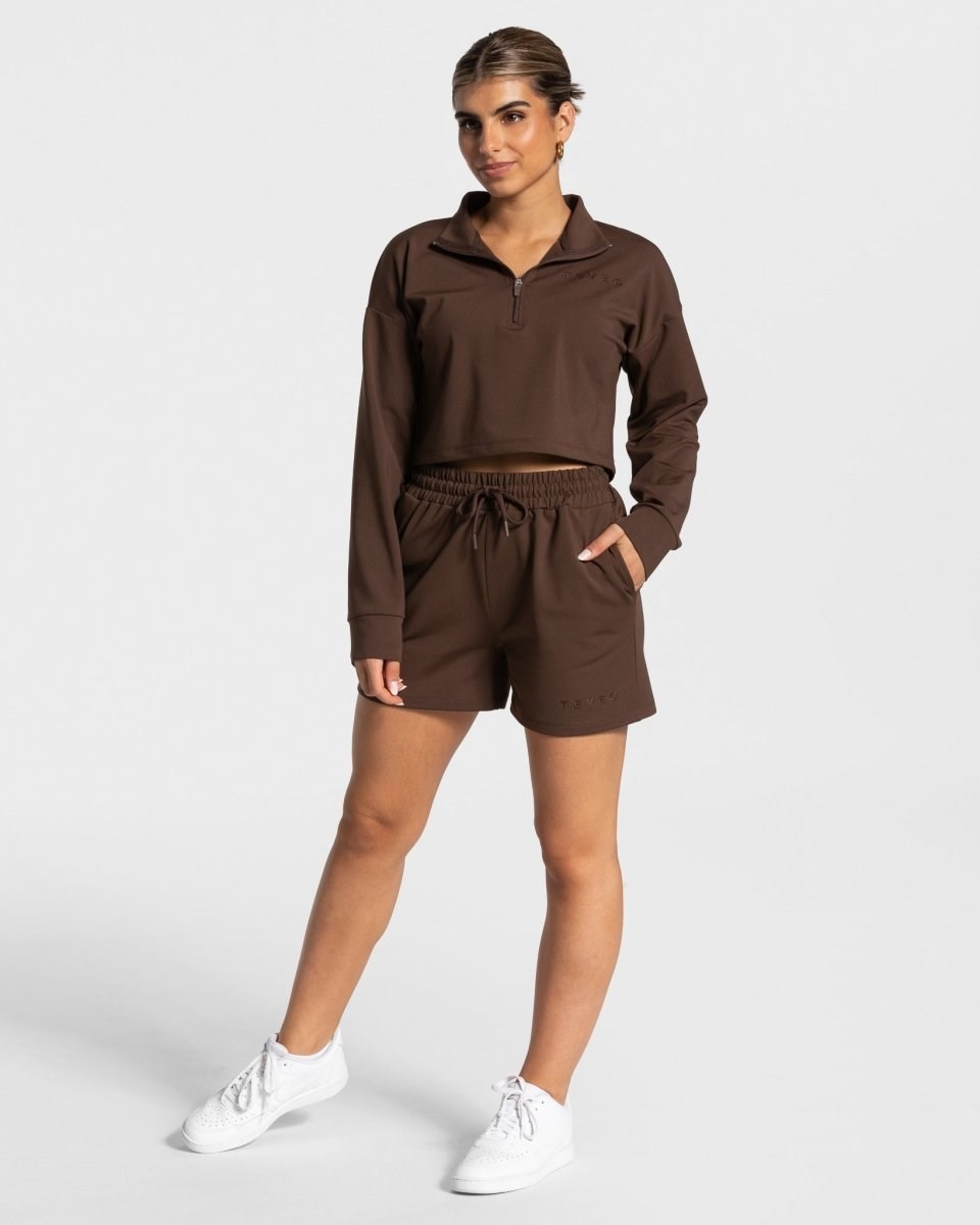 TEVEO Charming Oversized Shorts Braun | ULBQ93146