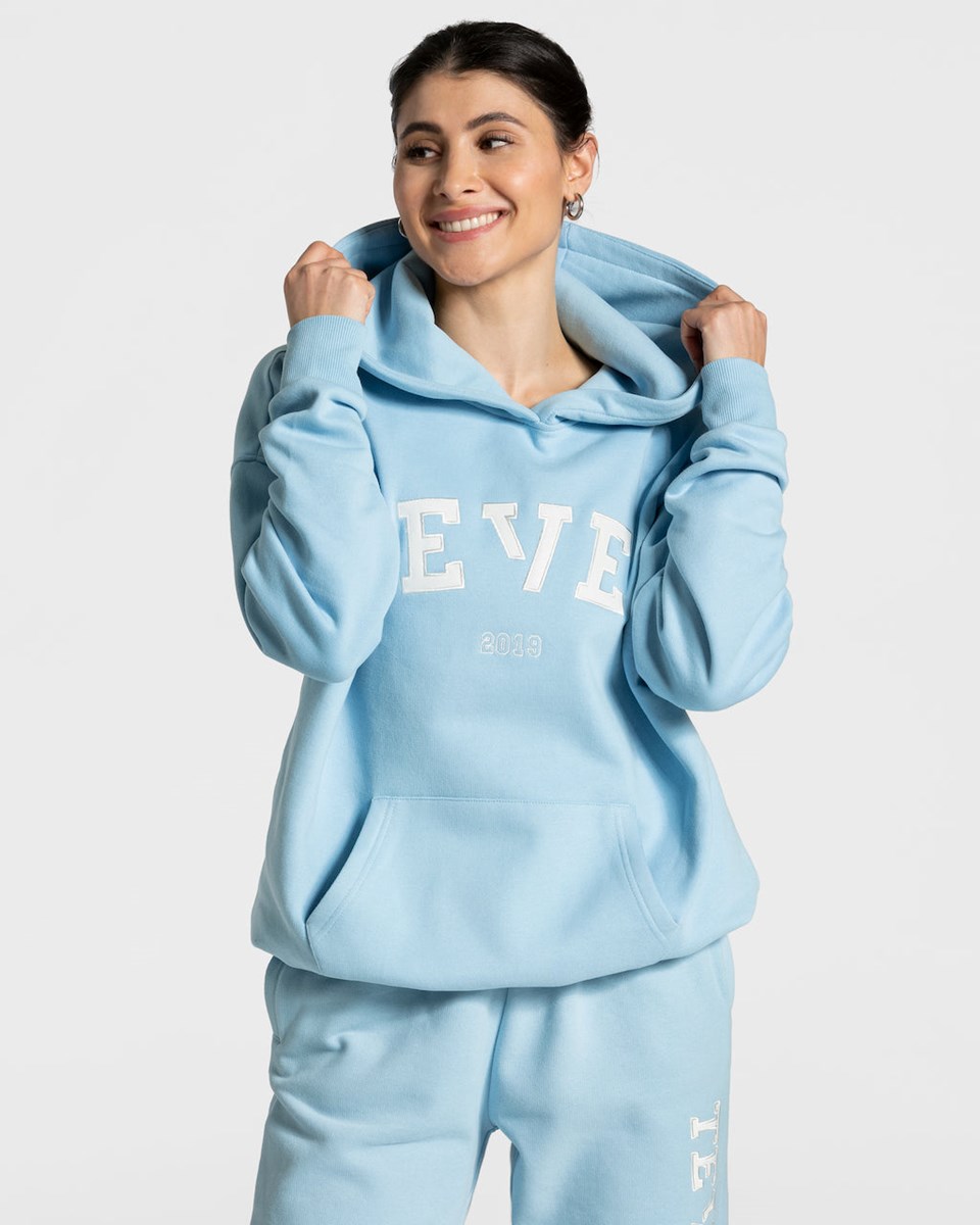 TEVEO College Oversized Hoodie Blau | ULYX84720