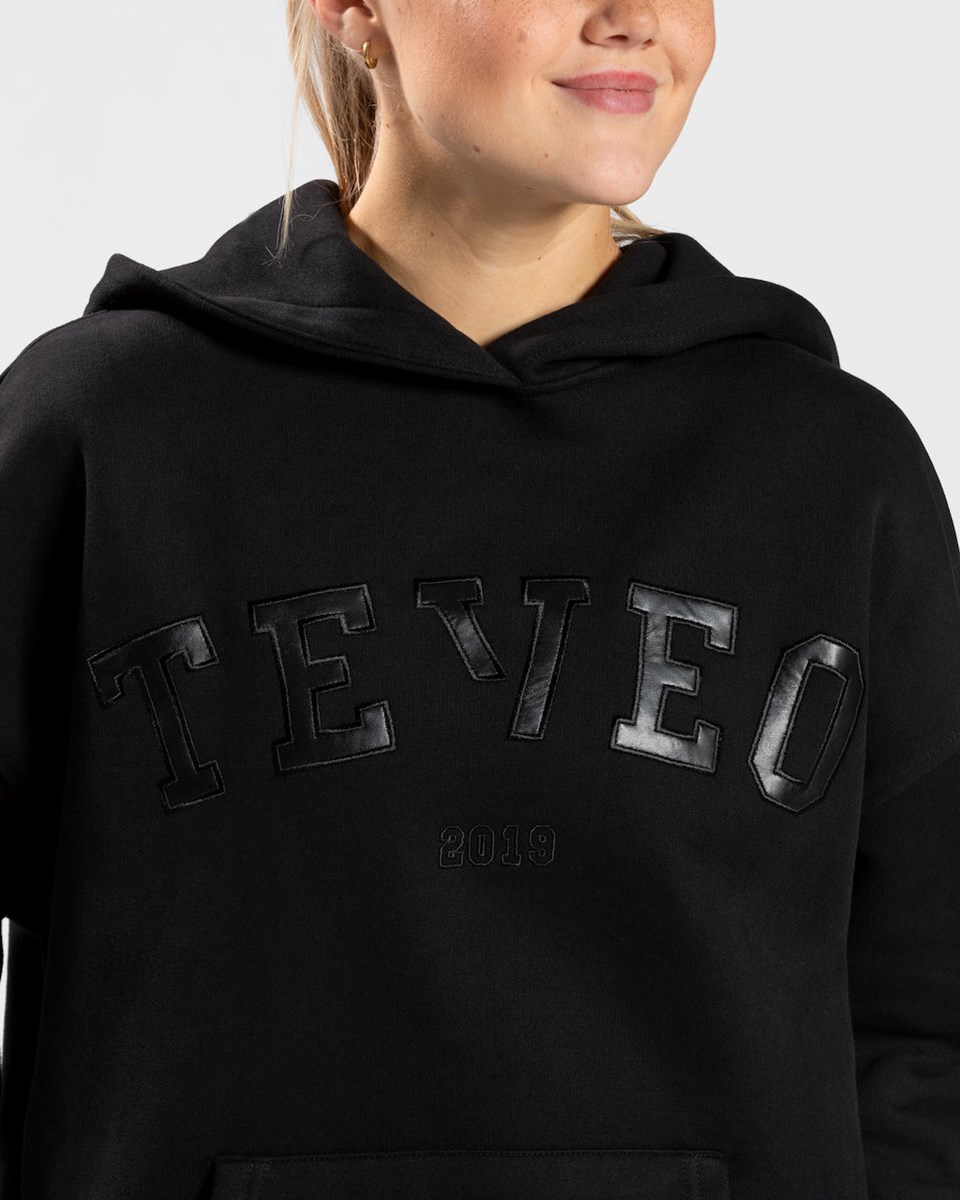 TEVEO College Oversized Hoodie Schwarz | LXNI51647