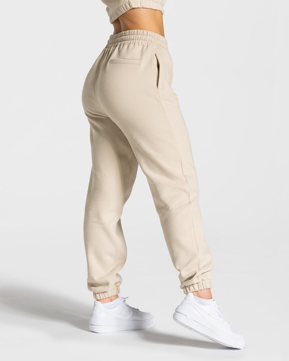 TEVEO College Oversized Jogger Beige | VKZC34890