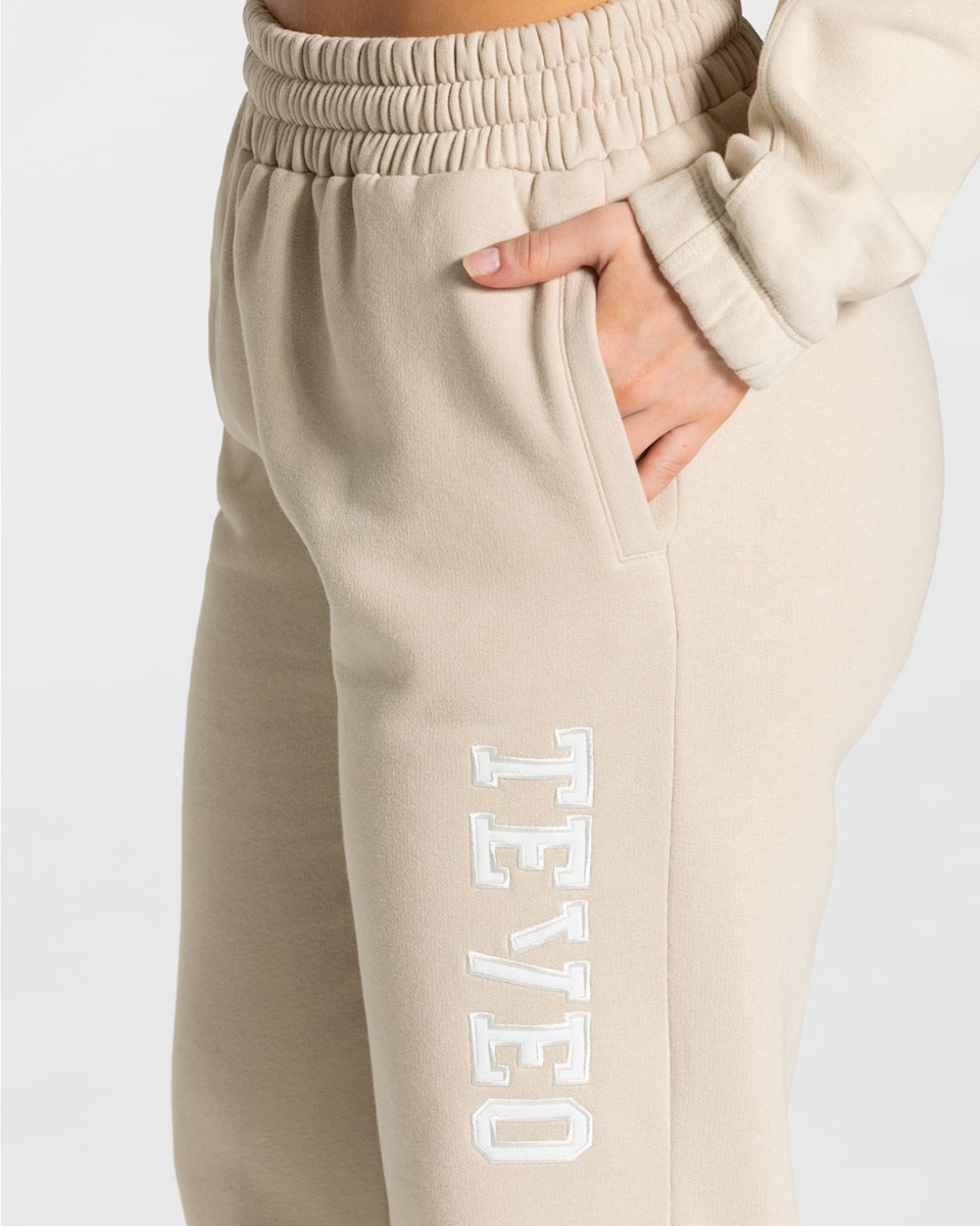 TEVEO College Oversized Jogger Beige | VKZC34890