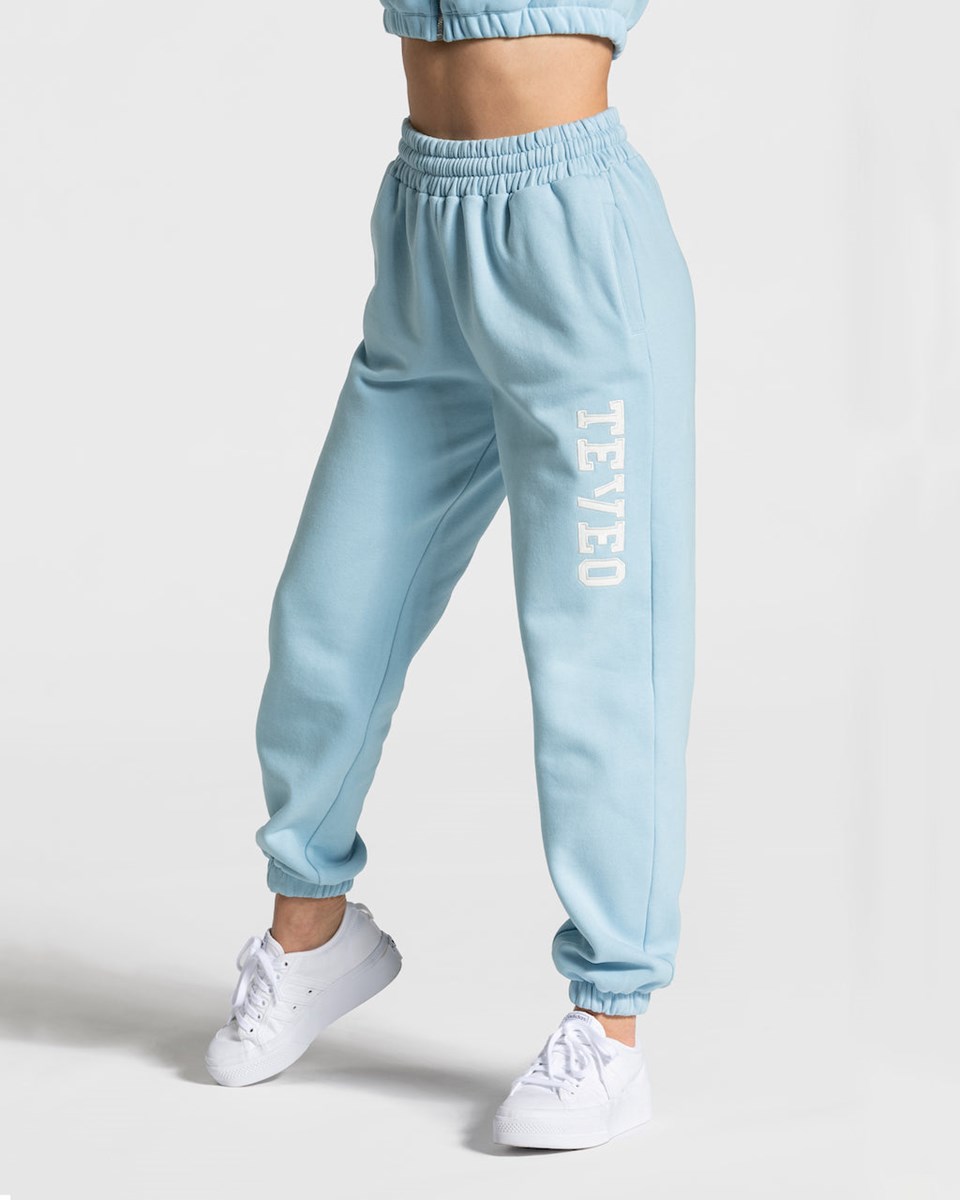 TEVEO College Oversized Jogger Blau | WOHD06183