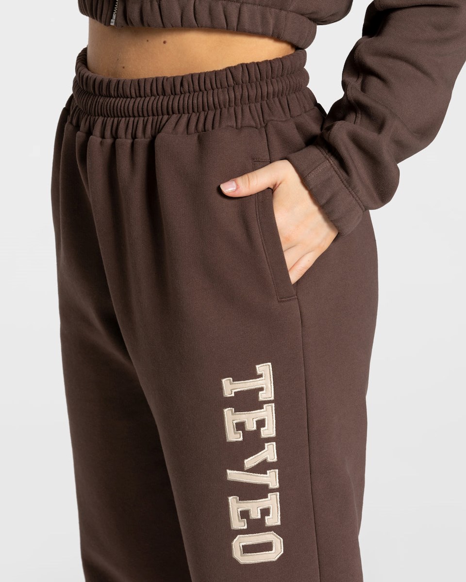 TEVEO College Oversized Jogger Dunkelbraun | FCRP53296