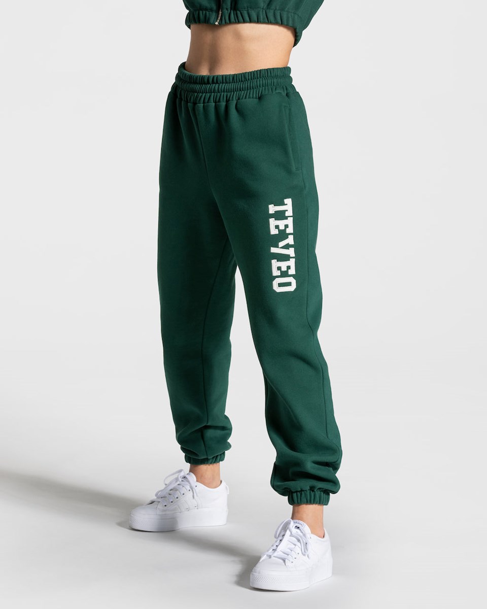 TEVEO College Oversized Jogger Dunkelgrün | JRAL23415