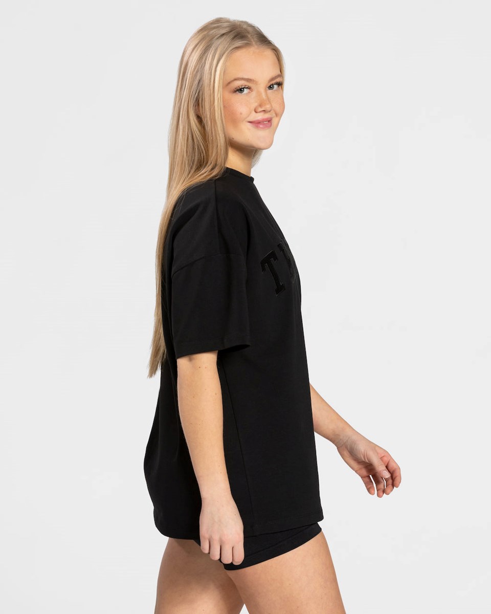 TEVEO College Oversized T-Shirt Schwarz | TURN15698