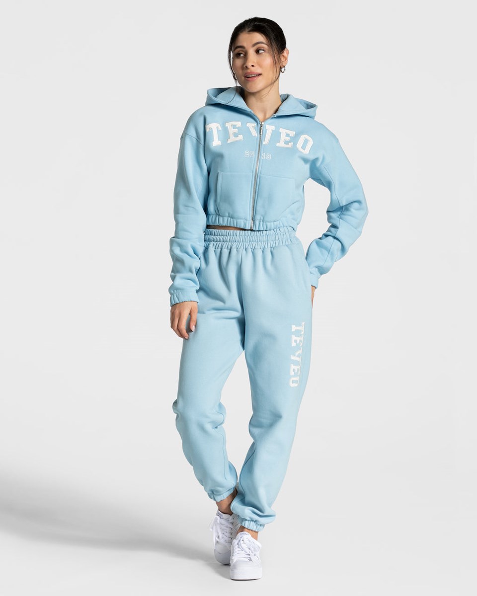 TEVEO College Zip Hoodie Blau | EATG74103