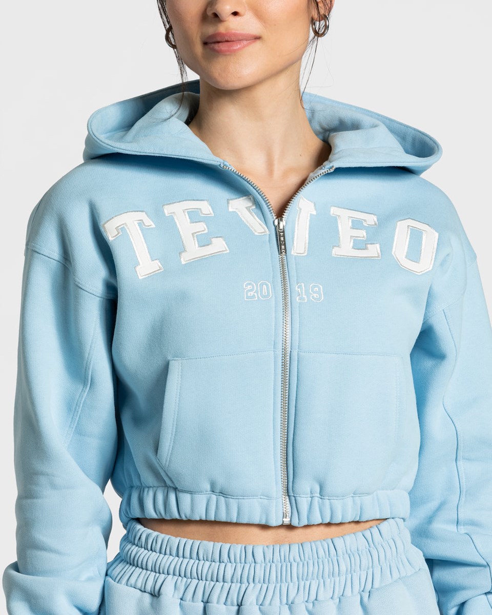 TEVEO College Zip Hoodie Blau | EATG74103