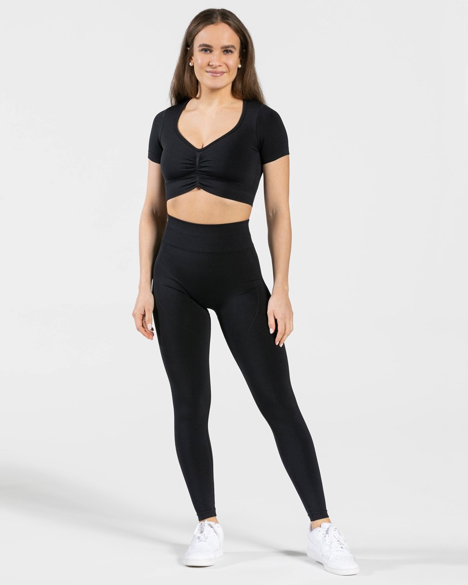 TEVEO Focus Crop Top Schwarz | HYAS83274