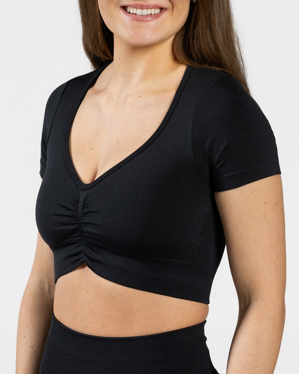 TEVEO Focus Crop Top Schwarz | HYAS83274