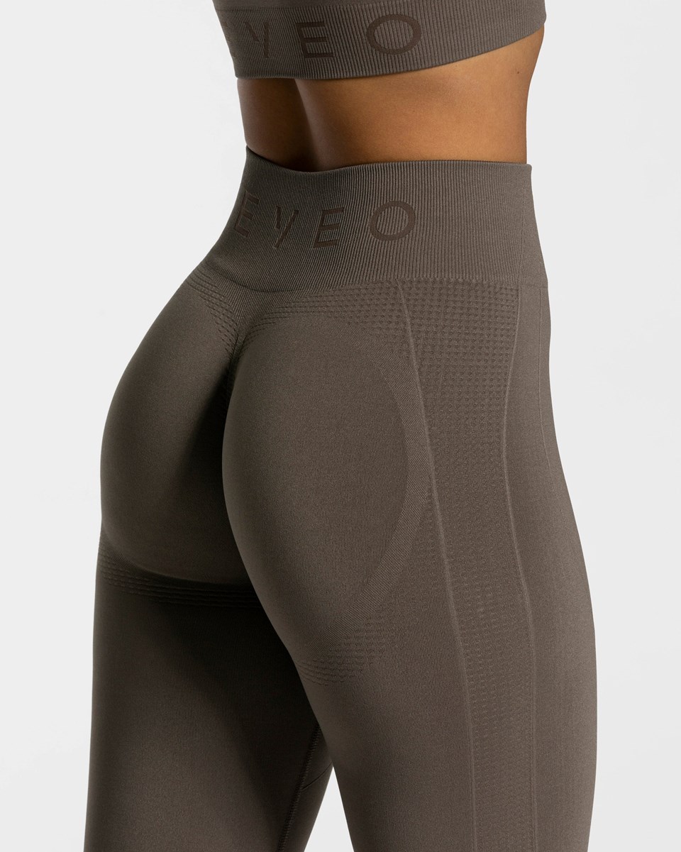 TEVEO Focus Scrunch Leggings Taupe | HIAZ42185