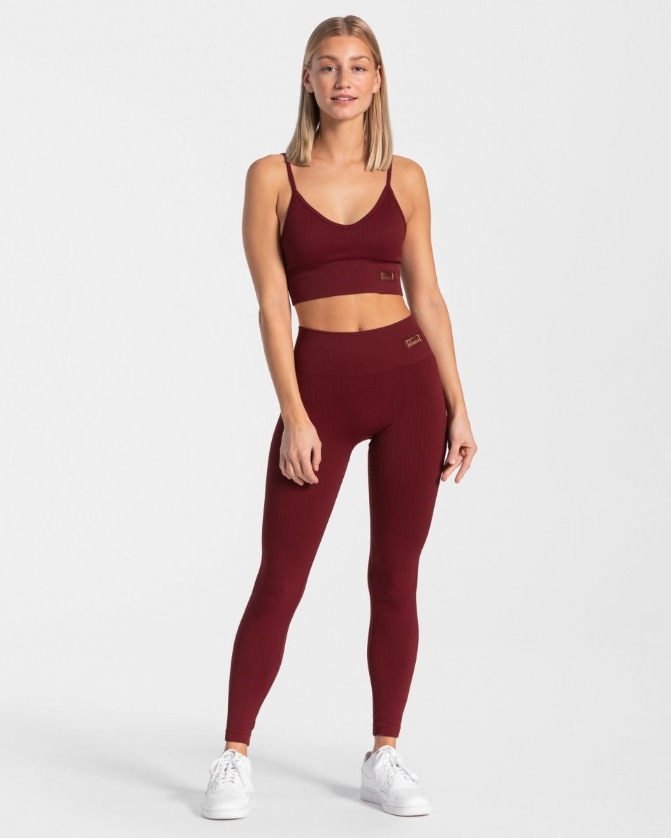 TEVEO Golden Leggings Bordeaux | UYNO79856