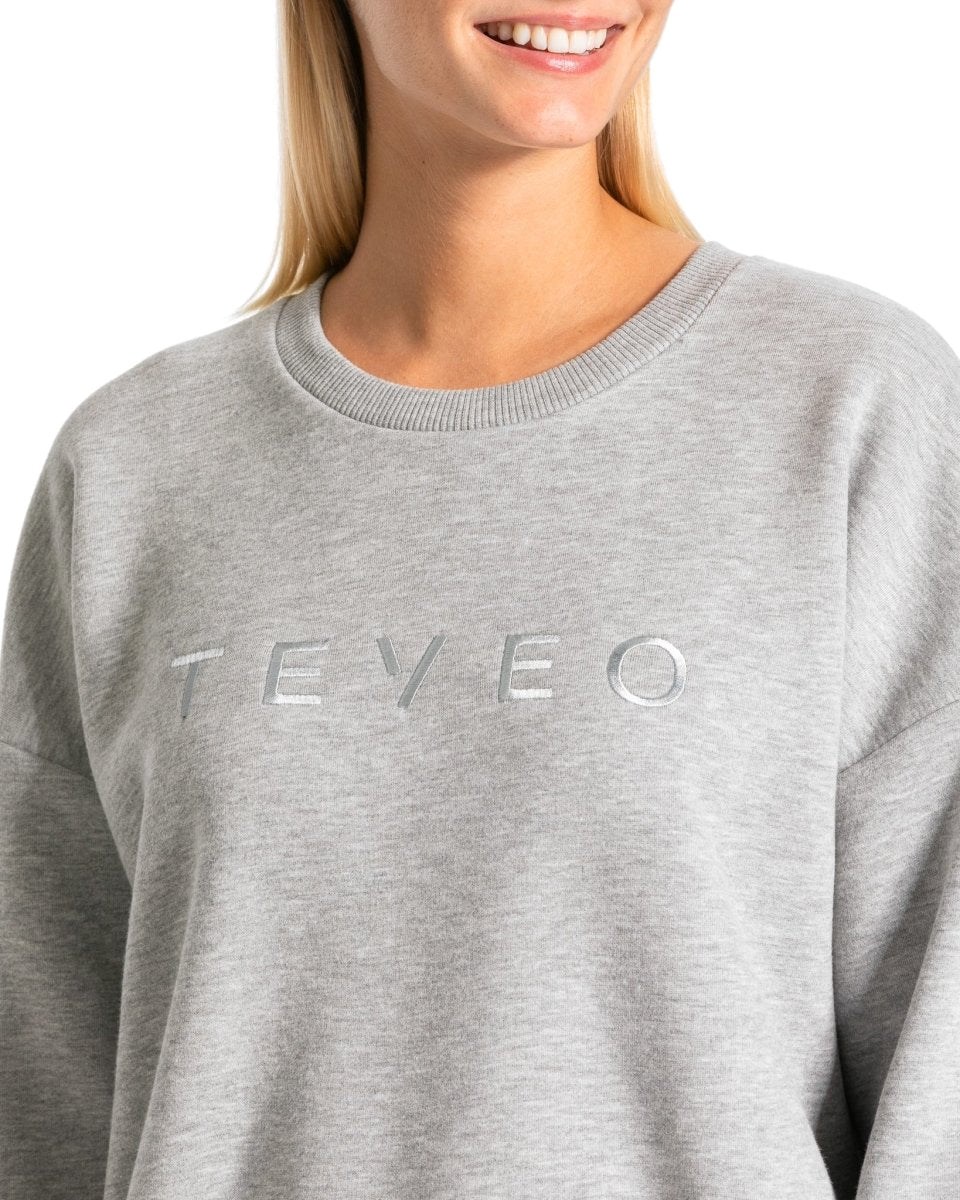 TEVEO Iconic Oversized Pullover Gray | NUVR84792