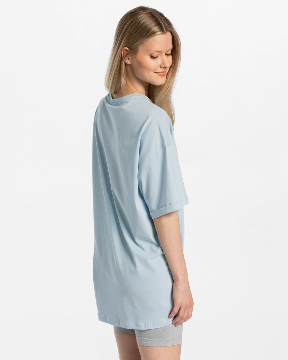 TEVEO Iconic Oversized T-Shirt Blau | IHSQ40612