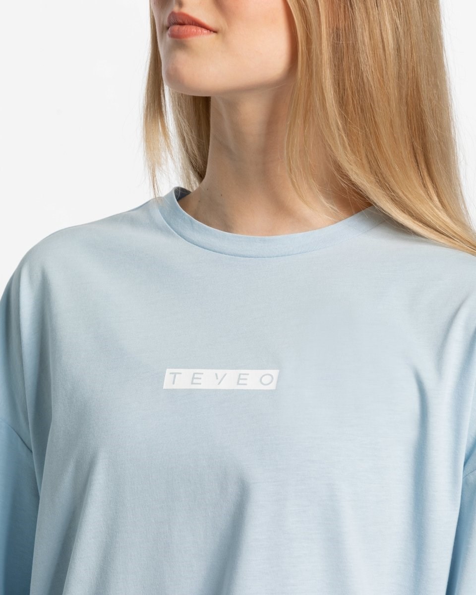 TEVEO Iconic Oversized T-Shirt Blau | IHSQ40612