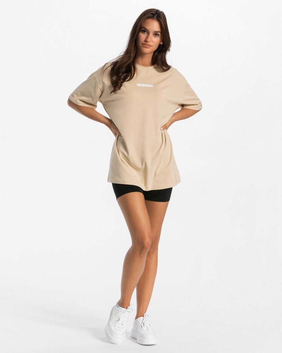 TEVEO Iconic Oversized T-Shirt Nude | OWAJ03281