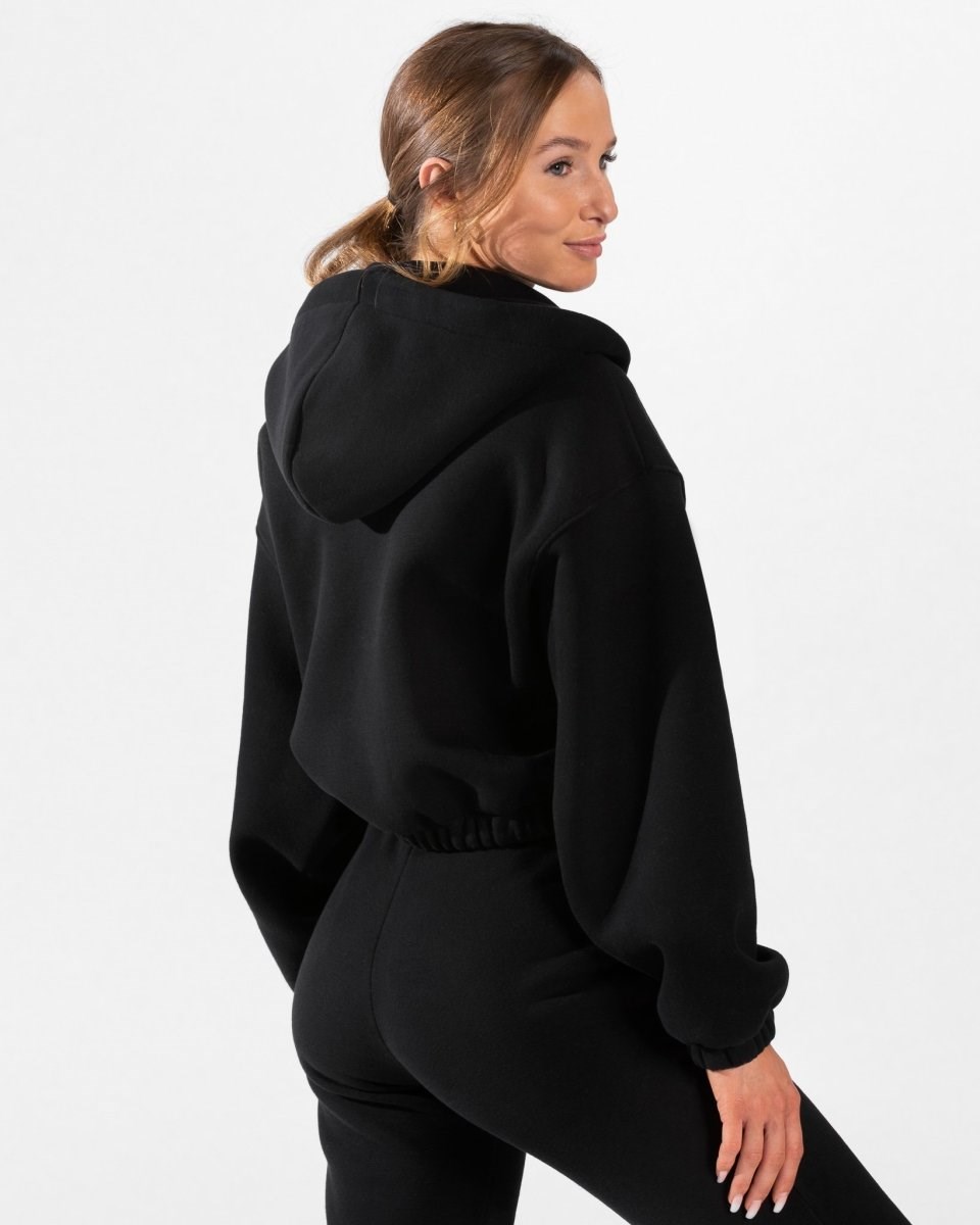 TEVEO Iconic Oversized Zip Hoodie Schwarz | LINK94632