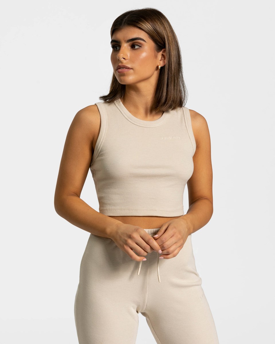 TEVEO Lounge Crop Top Beige | UKES14027