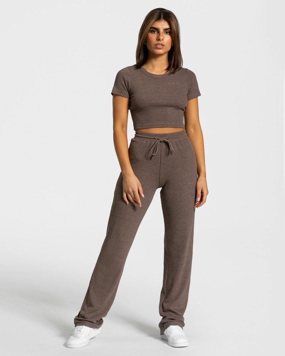 TEVEO Lounge Pants Dunkelbraun | KAVG80653