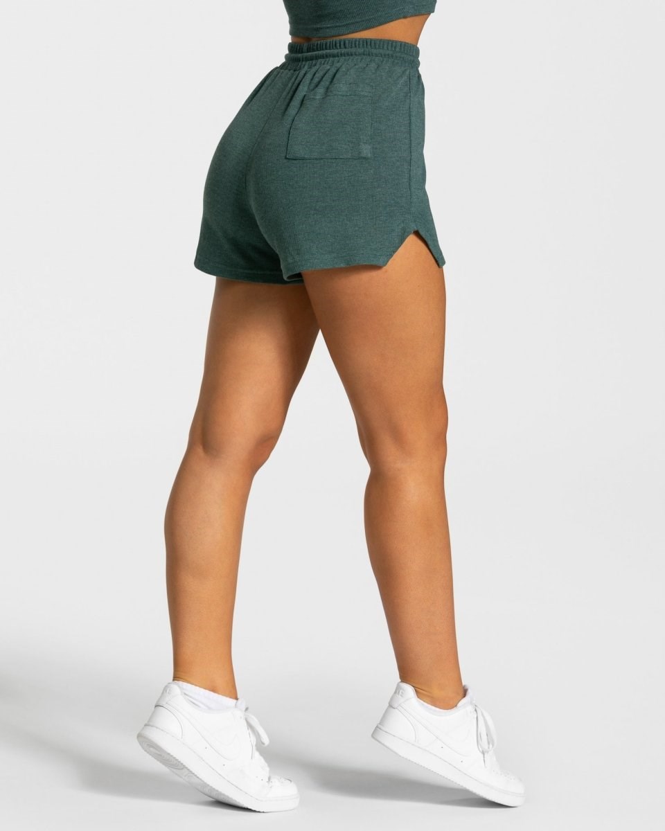 TEVEO Lounge Shorts Dunkelgrün | QEUN49237