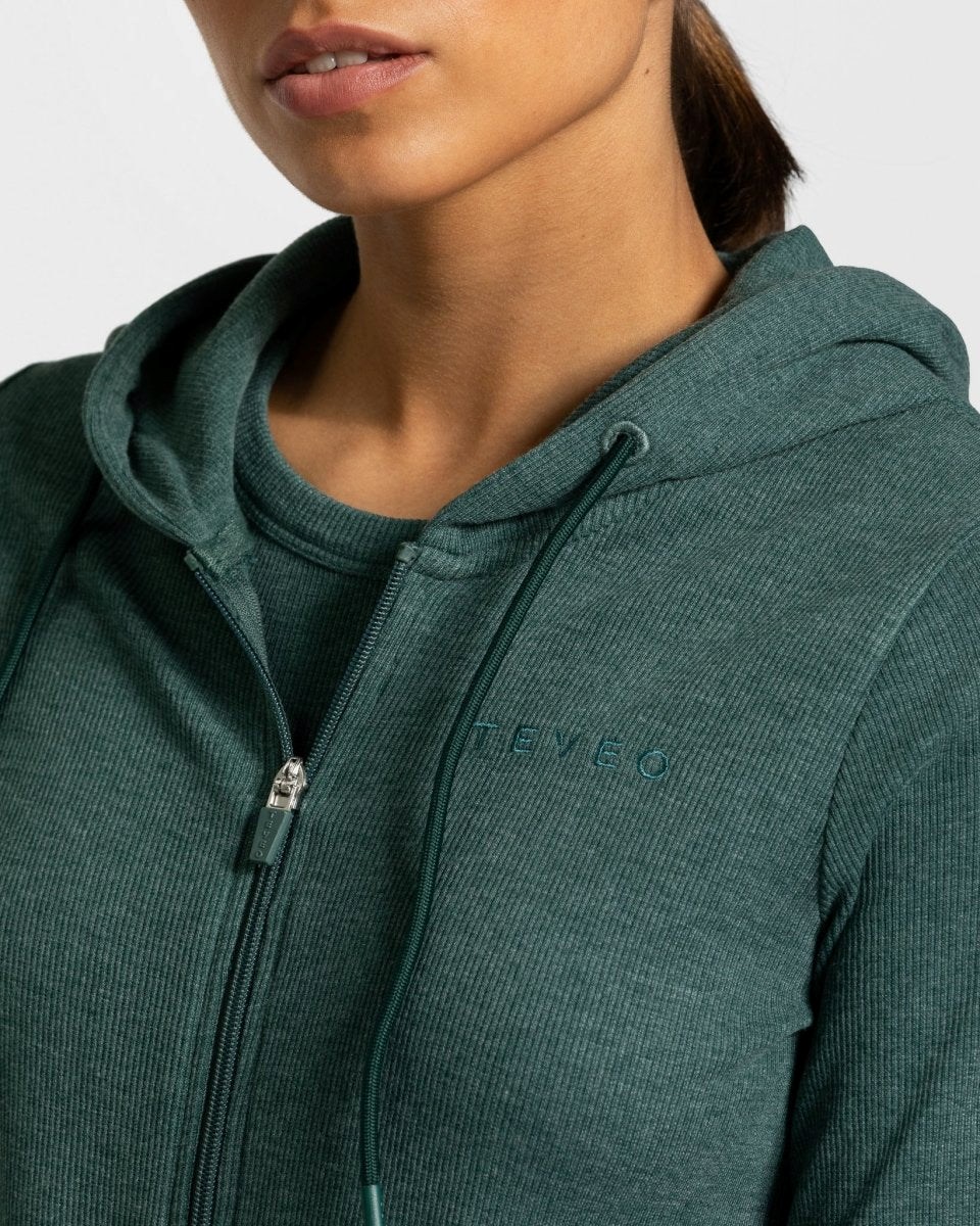 TEVEO Lounge Zip Hoodie Dunkelgrün | IBOS19587