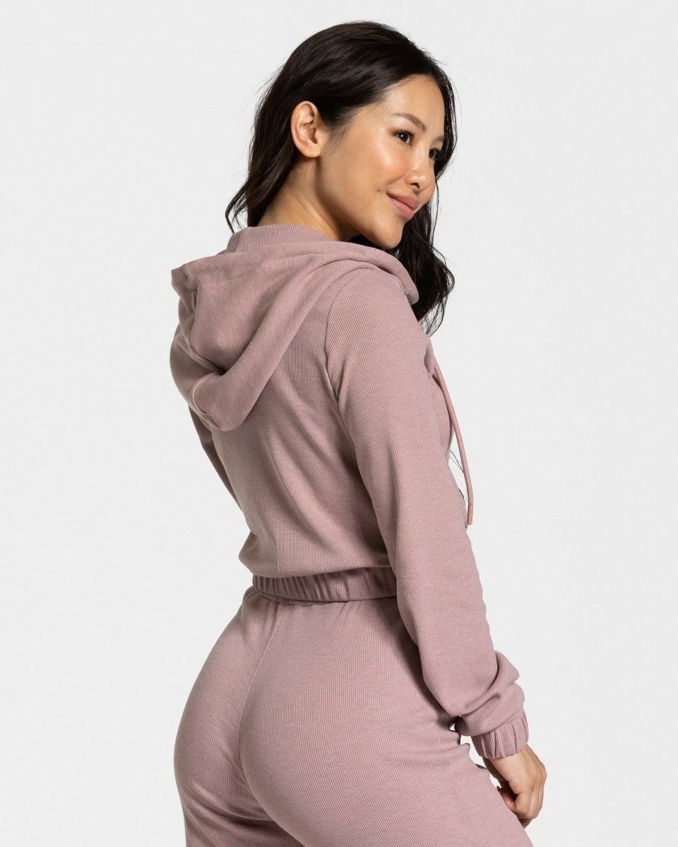 TEVEO Lounge Zip Hoodie Rosa | IXEH31209