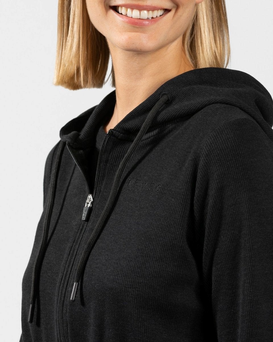 TEVEO Lounge Zip Hoodie Schwarz | TXER39768