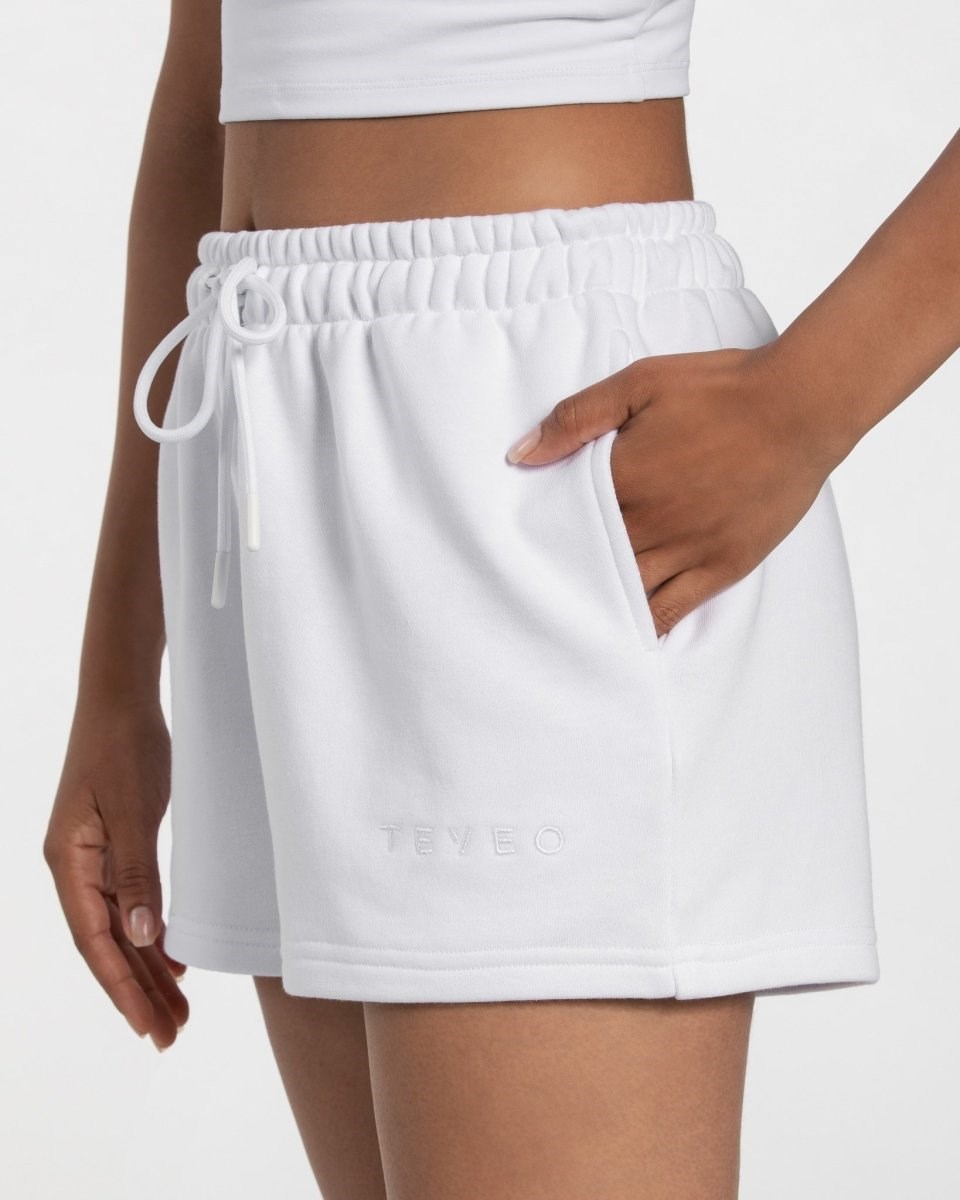 TEVEO Oversized Shorts Weiß | YFAZ94061