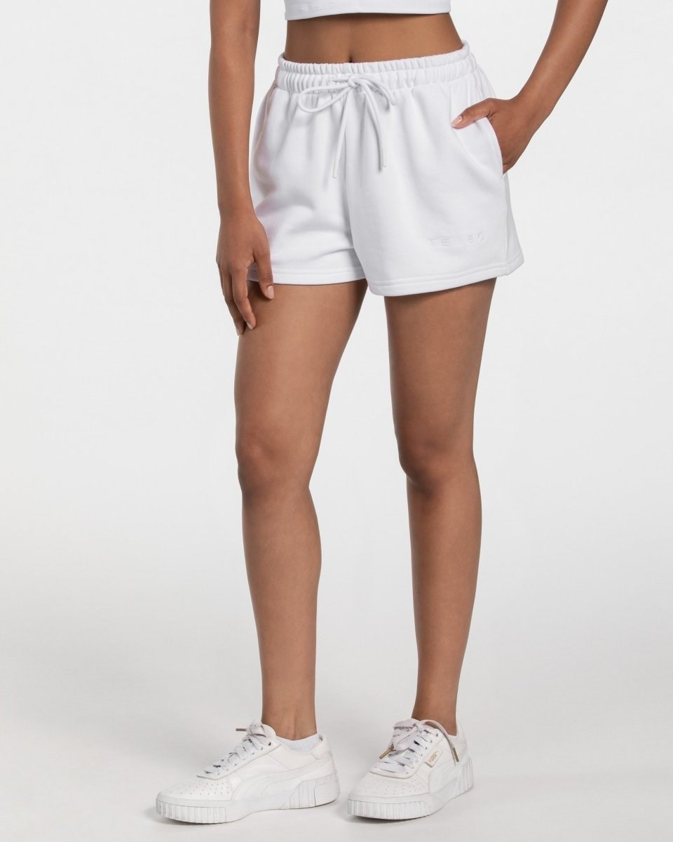 TEVEO Oversized Shorts Weiß | YFAZ94061