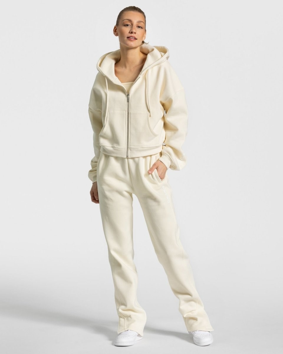 TEVEO Sassy Slit Jogger Ivory | IYSF46913