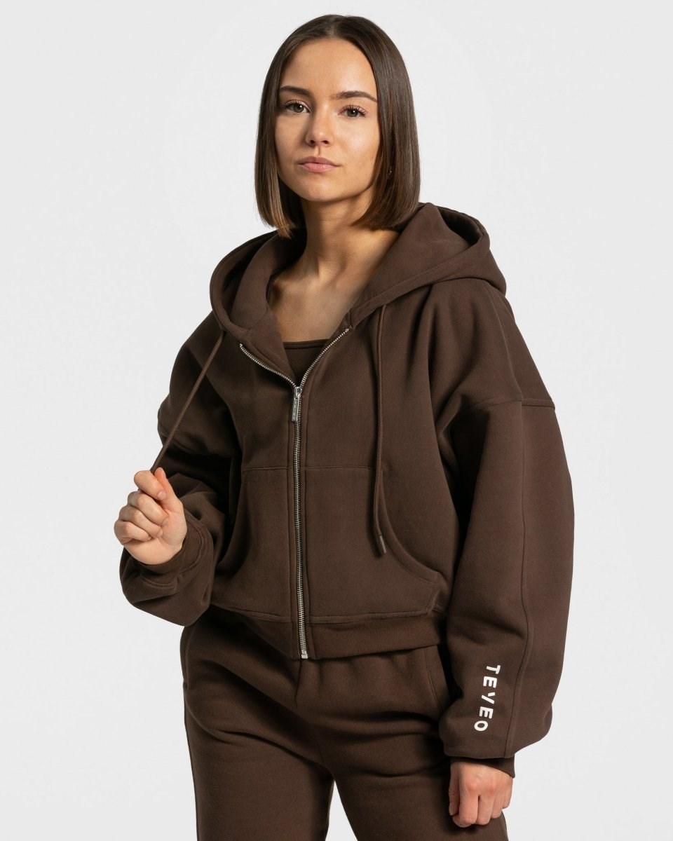 TEVEO Sassy Zip Hoodie Braun | SGNB72605