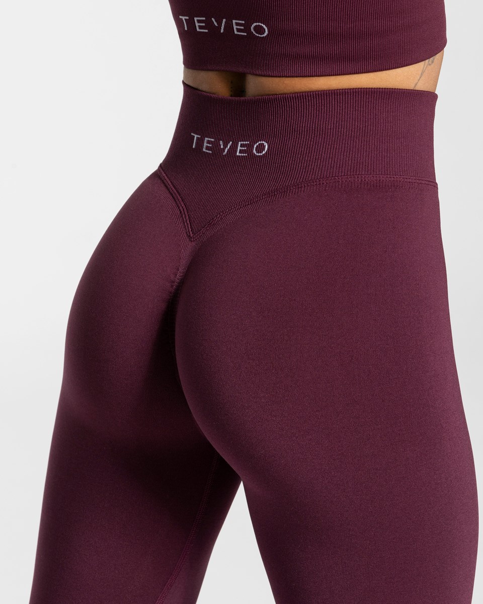 TEVEO Statement Scrunch Leggings Pflaume | MFIV75301