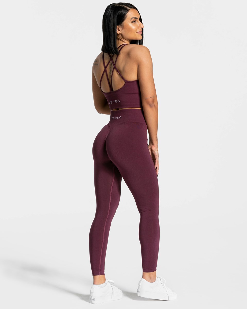 TEVEO Statement Scrunch Leggings Pflaume | MFIV75301