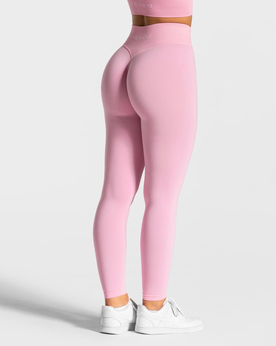 TEVEO Statement Scrunch Leggings Rosa | JNQZ06574