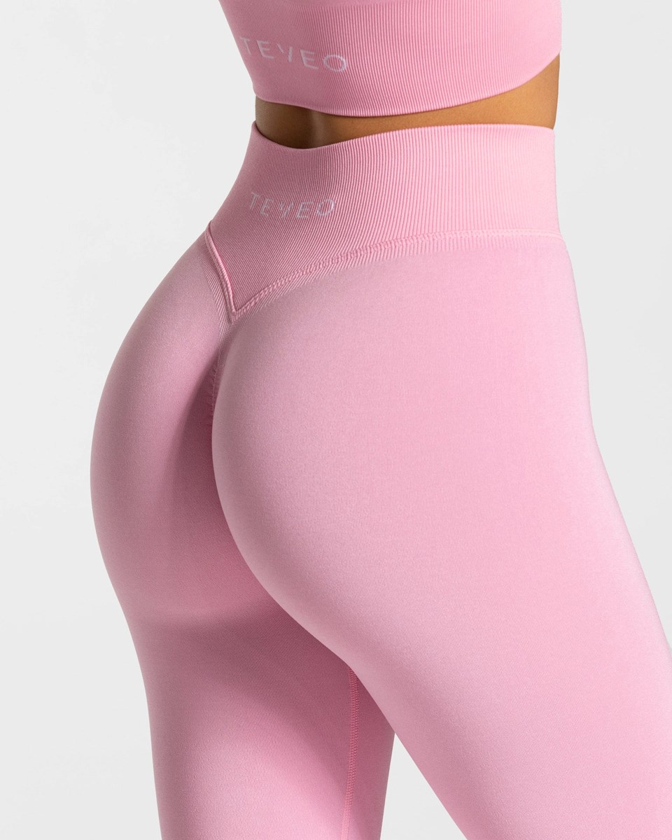 TEVEO Statement Scrunch Leggings Rosa | JNQZ06574