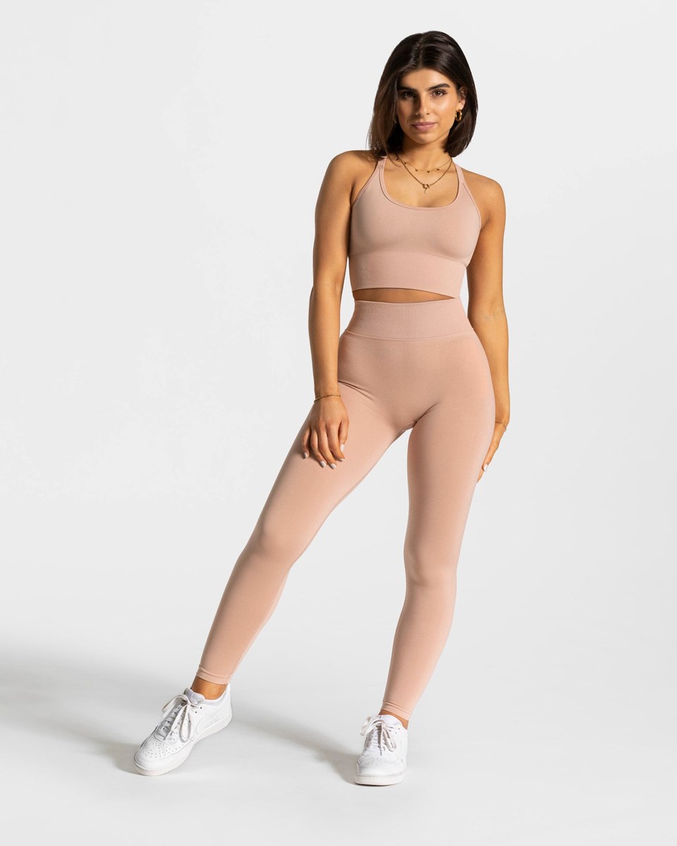 TEVEO Statement Scrunch Leggings Rosa | TVDK64905