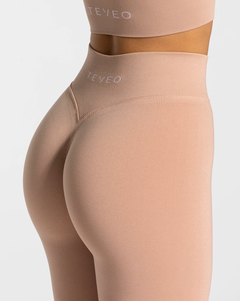 TEVEO Statement Scrunch Leggings Rosa | TVDK64905