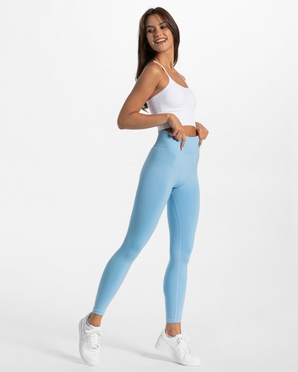 TEVEO Timeless Scrunch Leggings Blau | HBRV46309