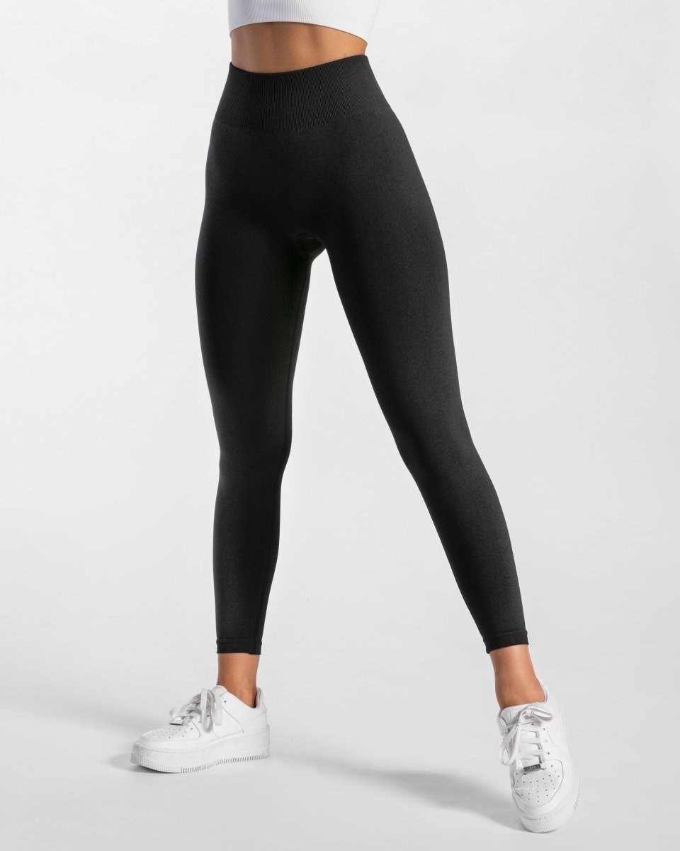 TEVEO Timeless Scrunch Leggings Schwarz | TLFX07483