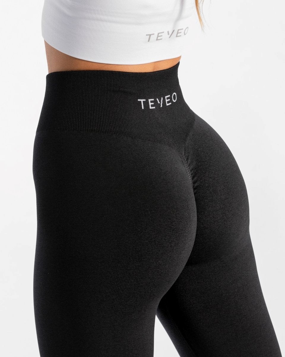 TEVEO Timeless Scrunch Leggings Schwarz | TLFX07483