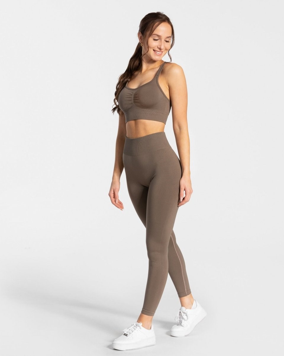 TEVEO Timeless Scrunch Leggings Taupe | XSTP84091