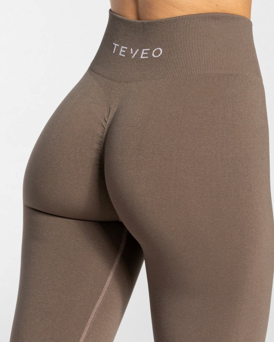 TEVEO Timeless Scrunch Leggings Taupe | XSTP84091