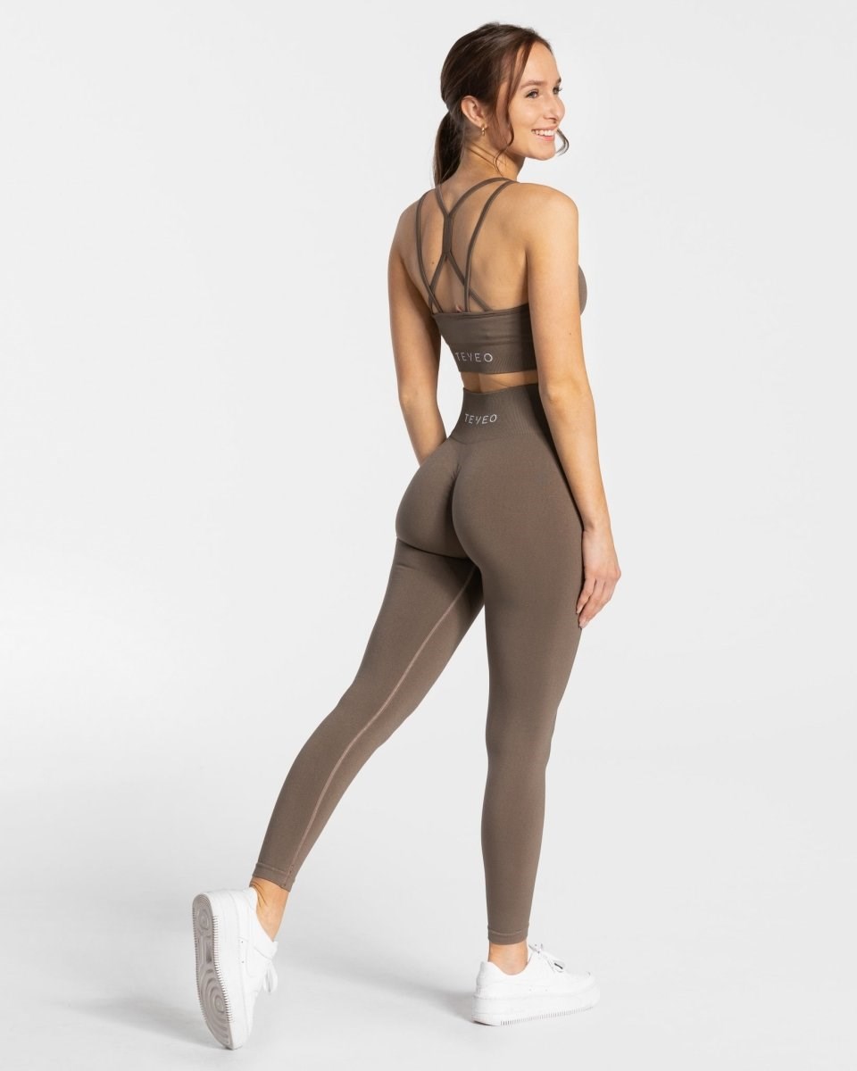 TEVEO Timeless Scrunch Leggings Taupe | XSTP84091