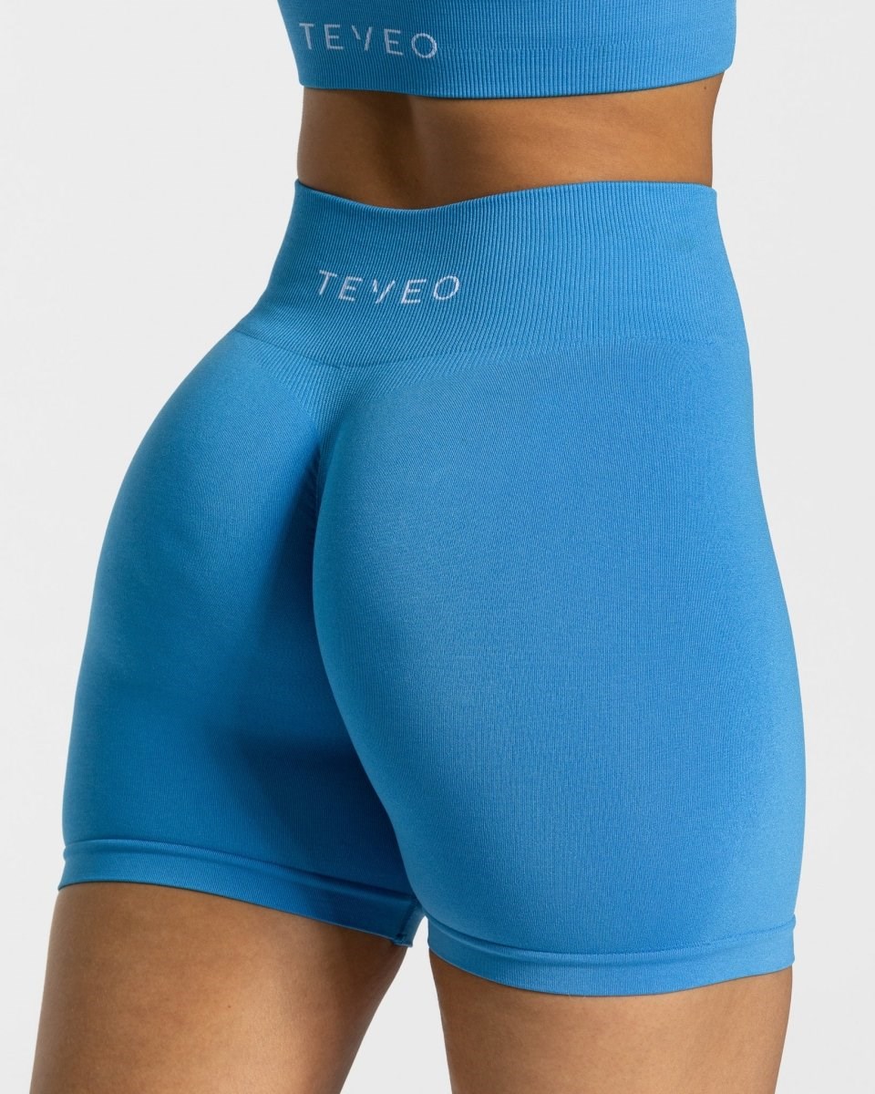 TEVEO Timeless Scrunch Shorts Blau | ATXS69274