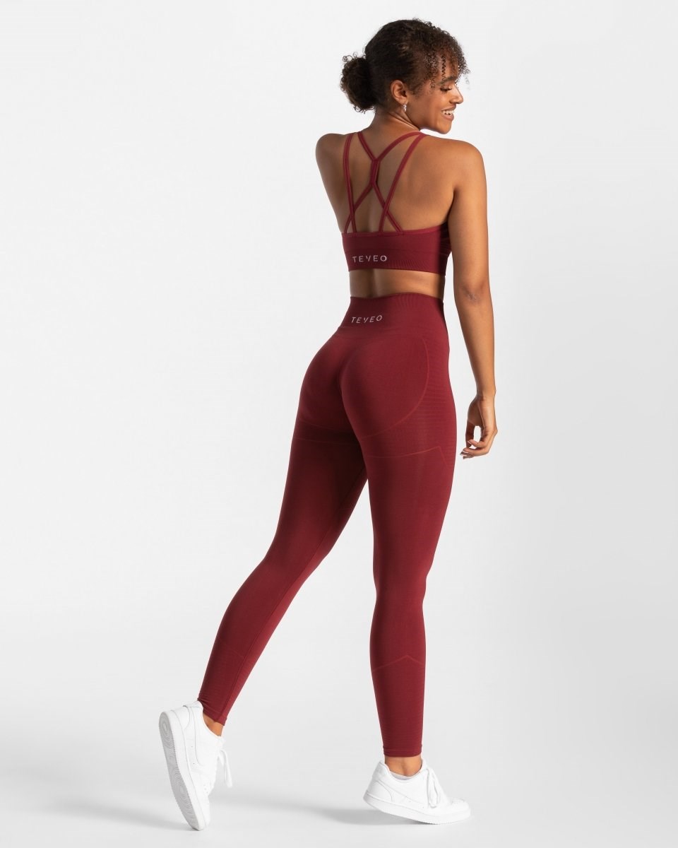 TEVEO True Leggings Rot | ZQDW12950