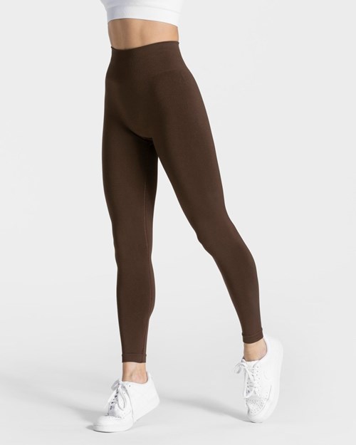 TEVEO Classy Leggings Dunkelbraun | YPXV52943