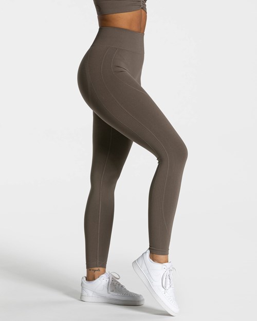 TEVEO Focus Scrunch Leggings Taupe | HIAZ42185