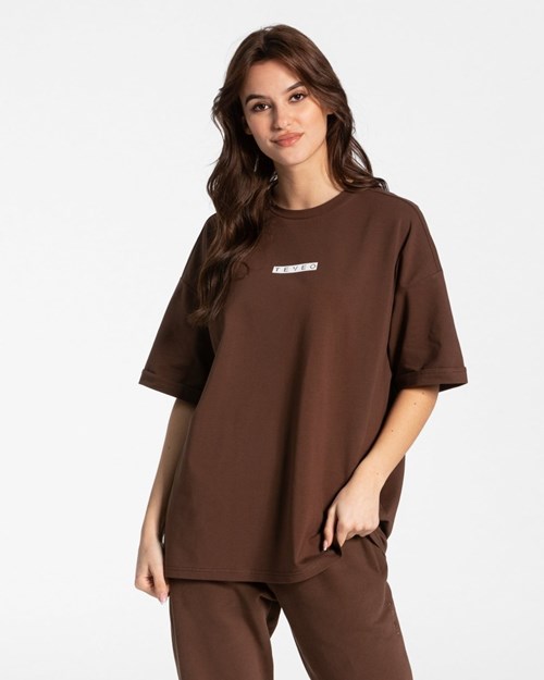 TEVEO Iconic Oversized T-Shirt Braun | KPNI56238