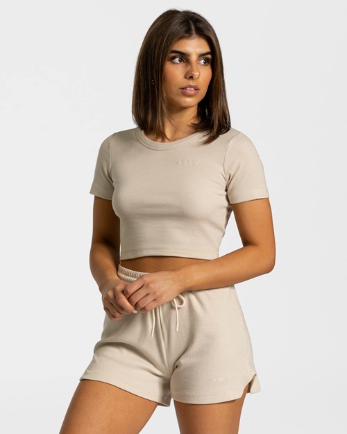 TEVEO Lounge T-Shirt Beige | NYXD57129