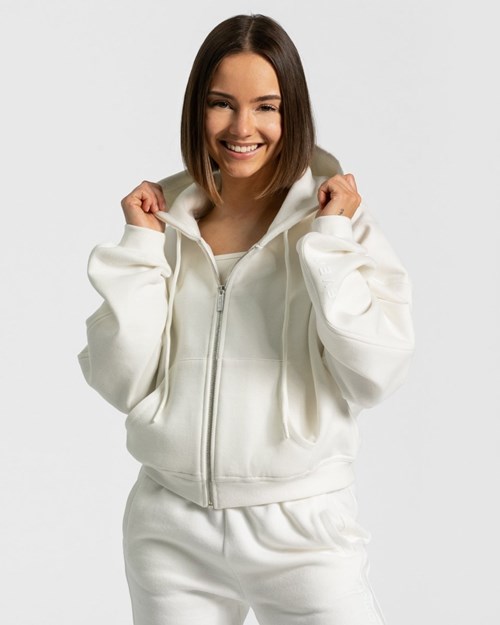 TEVEO Sassy Zip Hoodie Weiß | SQTU95314