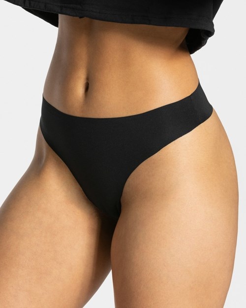 TEVEO TEVEO Seamless Tanga (2er) Schwarz | HQSM30128